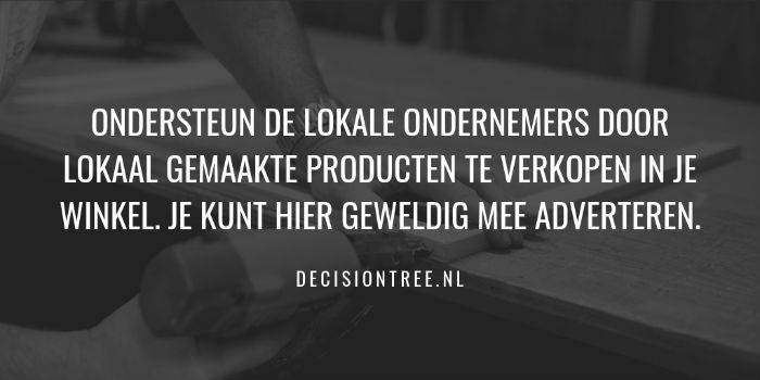 Verkoop lokaal gemaakte producten