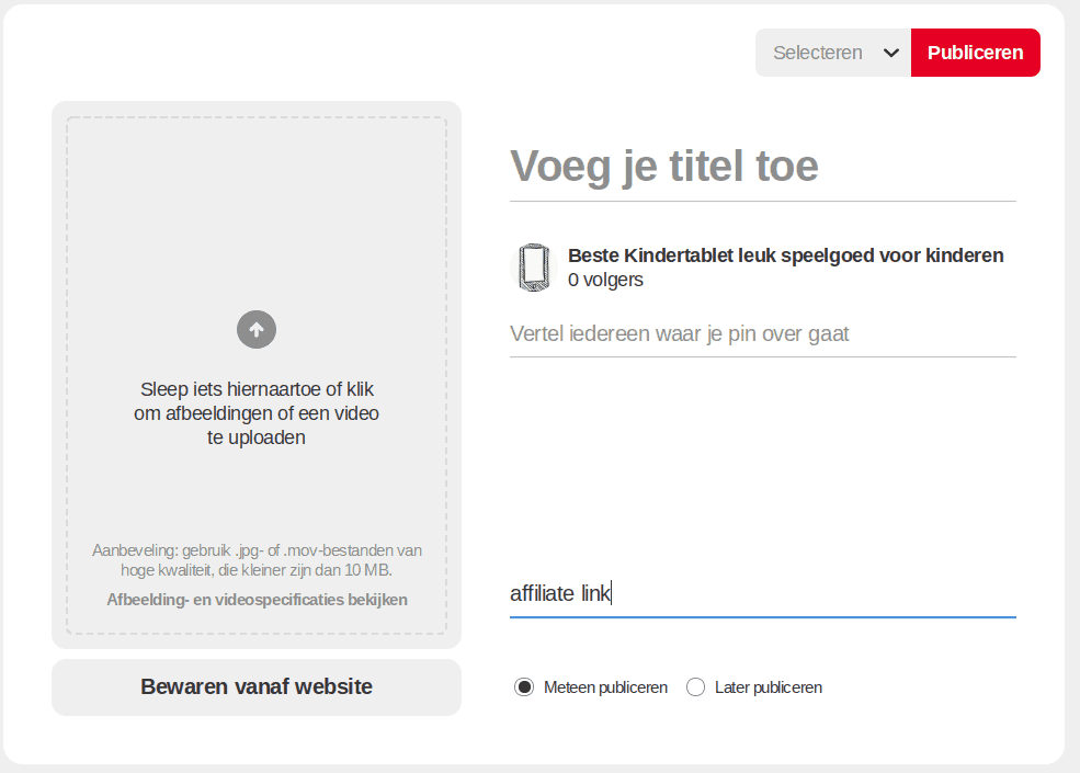 Affiliate-link-opnemen-in-je-pin
