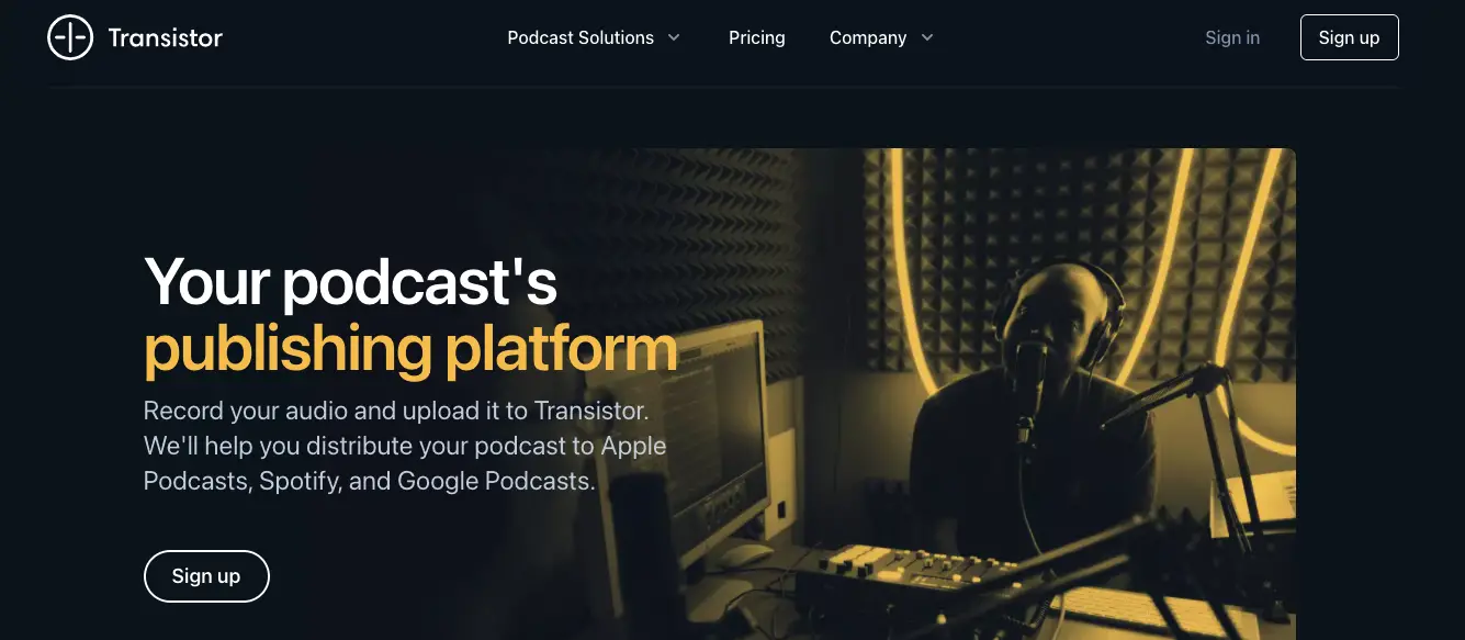 Beste podcast software voor meerdere podcasts: Transistor