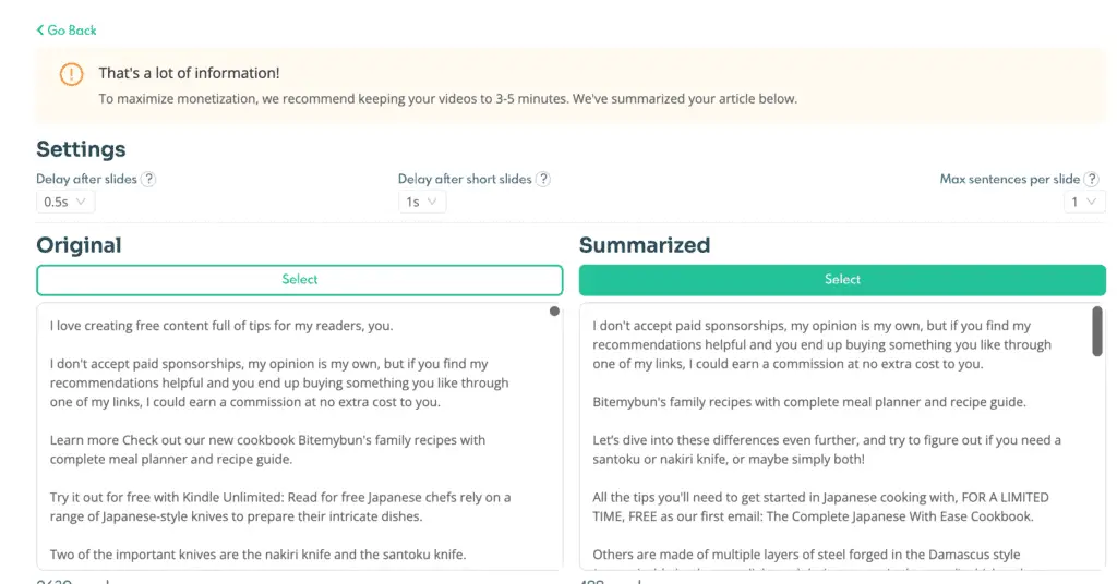 Samenvatting van het script in Flickify