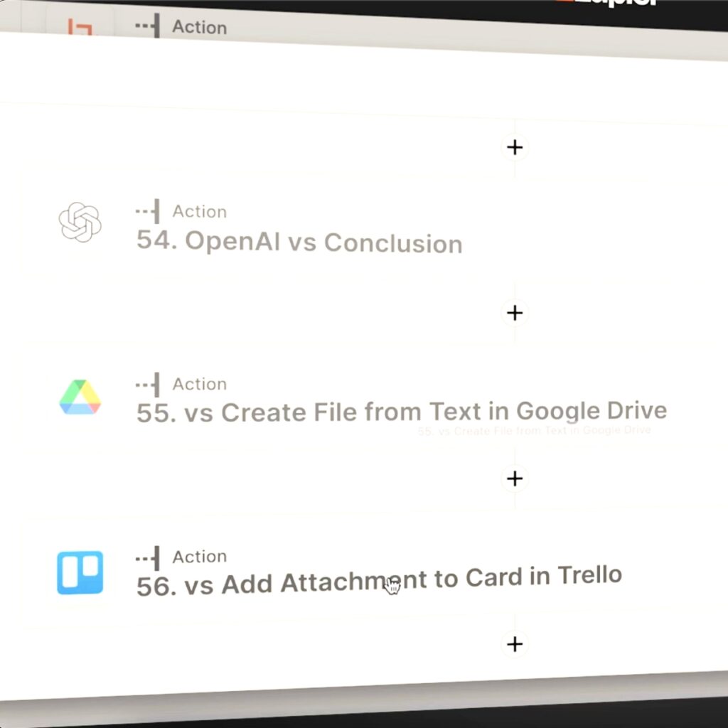 Zapier pusht google doc naar trello